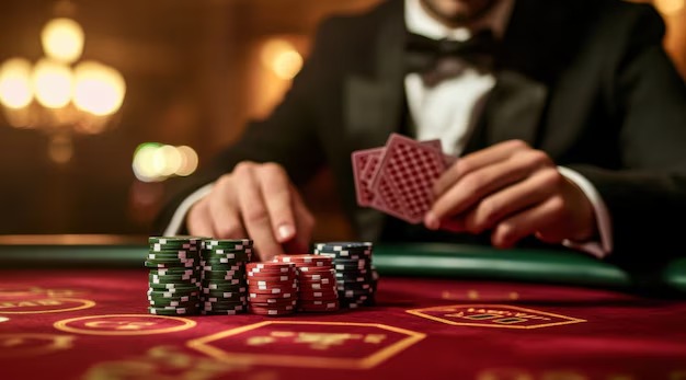 Mobile phone displaying spade88 live dealer blackjack table